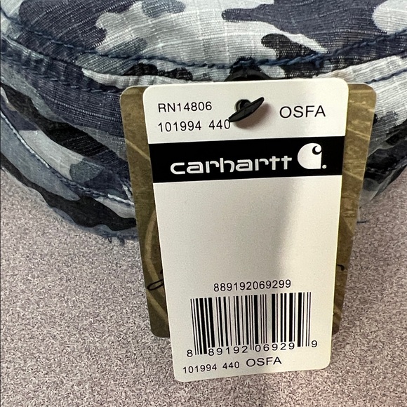 Carhartt blue camo military style hat, new with tags. Excellent condition! - Picture 4 of 6